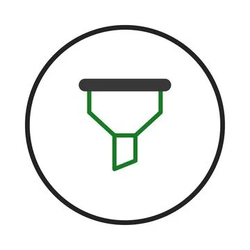 Elegant visual featuring a stylized filter icon with clean lines conveys da.. Stock Illustration