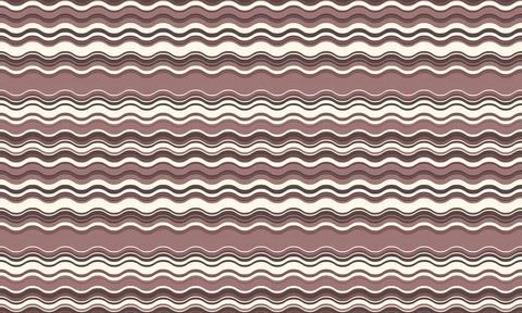 Elegant wavy stripes pattern in muted mauve and cream tones. Perfect for text Stock Illustration