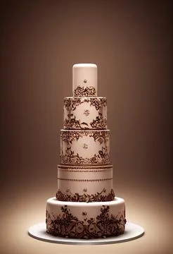 Elegant Wedding Cake Stock Illustration