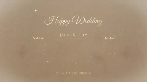 Elegant Wedding Message Template After Effects stock