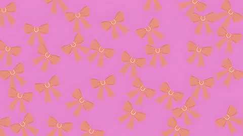 Elegant wedding pattern featuring pink ribbon bows on a romantic background.. Stock Illustration