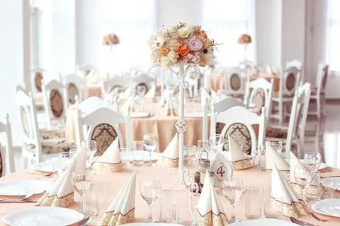 Elegant wedding table Foto stock