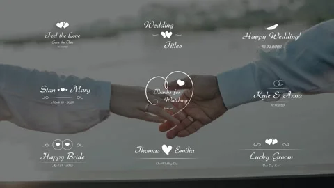 Elegant Wedding Titles for After Effects Stock After Effects