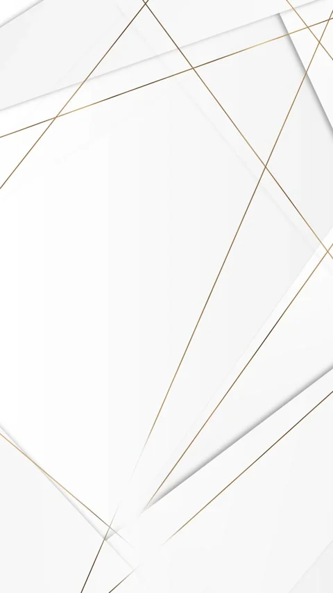 Elegant white gold geometry background folded layers, metallic lines, bright Stock Footage 333861295