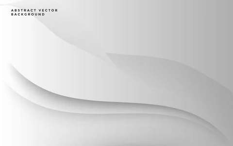 Elegant white grey wave dynamic background. Soft white abstract background Stock Illustration