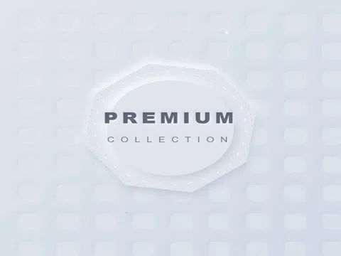 Elegant white neomorphic motion background featuring premium collection bad.. Vídeos de archivo 333094137
