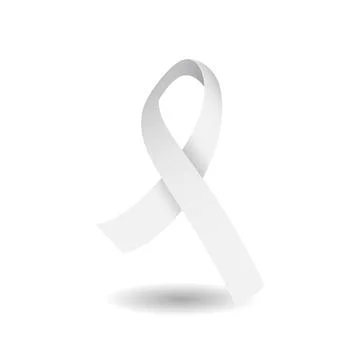 Elegant White Ribbon in 3D Vector Illustration Design Illustrazione stock