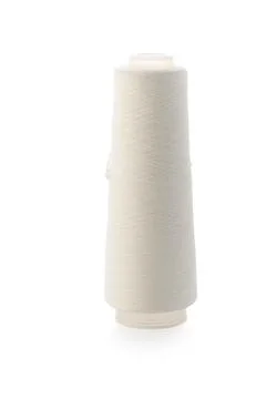 Elegant white sewing thread stands tall, ready for creative projects and ar.. Stock Photos