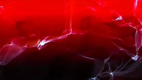 Elegant White Smoky Waves on Dramatic Red and Black Abstract Motion Backgroun Stock Footage 339276419