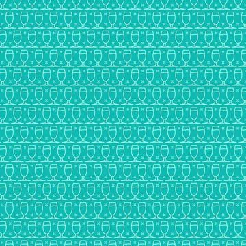 Elegant Wine Glass Repeating Pattern Stock Illustration