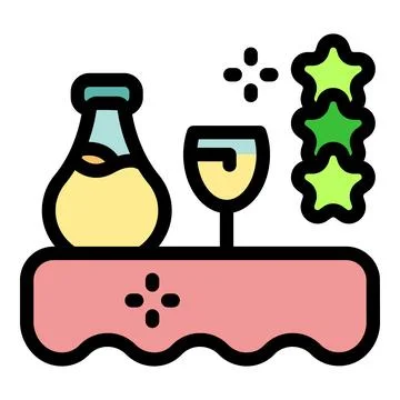 Elegant wine tasting setup with star decor Stock Illustration