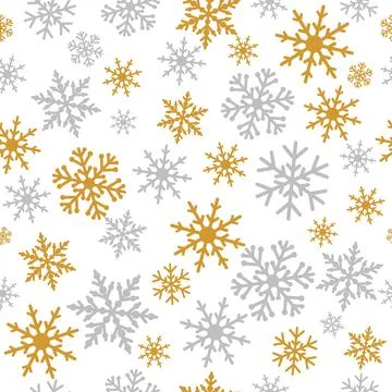 Elegant winter snowflakes pattern Illustrazione stock