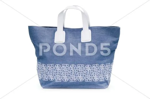 Elegant woman bag on white Stock Photos