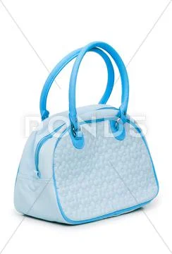 Elegant woman bag on white Stock Photos