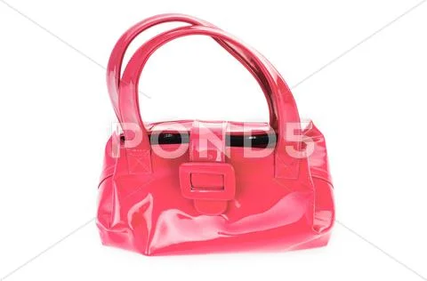 Elegant woman bag on white Stock Photos
