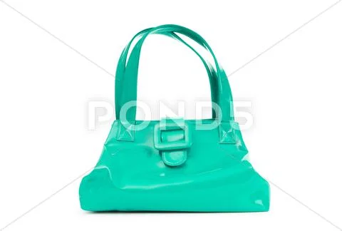 Elegant woman bag on white Stock Photos