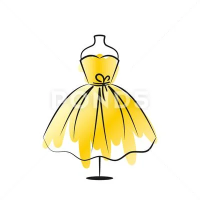 https://images.pond5.com/elegant-yellow-dress-hanger-symbol-illustration-133346997_prevstill.jpeg