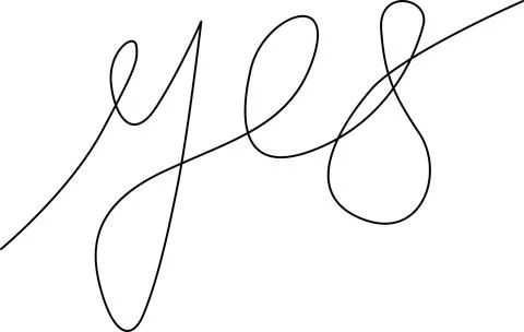 Elegant yes Vector Stock Illustration