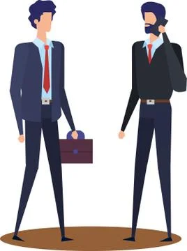 Elegant young businessmen using smartphone 스톡 일러스트