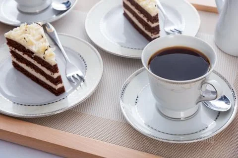 Elegantly served coffee Stock Photos