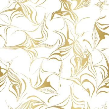 Elegnat Abstract Gold Repeat Pattern Stock Illustration