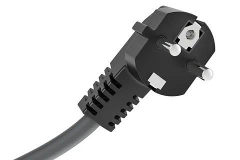 Elektrischer Stecker, 3D-Rendering Electric plug, 3D rendering isolated on... Stock Photos
