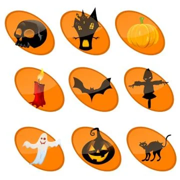 Elememts of halloween Stock-Illustration