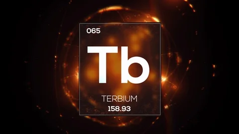 Element 065 Terbium LOOP UHDTV 8K 50FPS Video stock 105436219
