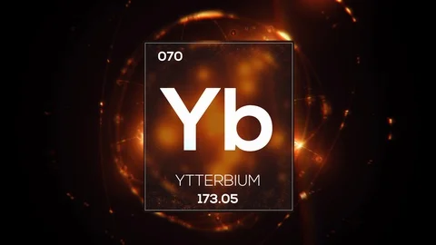 Element 070 Ytterbium LOOP LavaGold 8K 50FPS Stock Footage 105440706