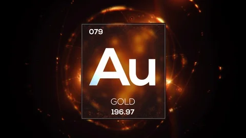 Element 079 Gold LOOP UHDTV 8K 50FPS 스톡 동영상 105471298