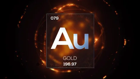 Element 079 Gold LOOP UHDTV 8K 60FPS Video stock 105472667