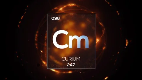 Element 096 Curium LOOP LavaGold 8K 60FPS Video stock 105487191