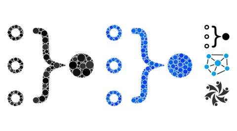 Element Aggregation Composition Icon of Spheric Items Stock Illustration