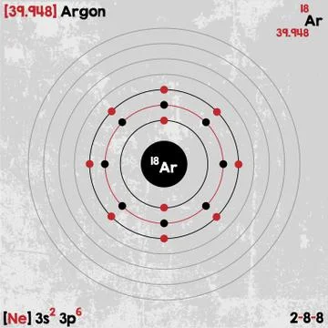 Element of Argon Stock Illustration