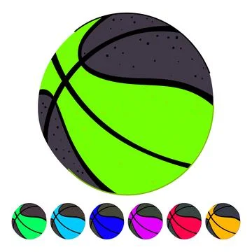 Element basketball ball vector cartoon graphic Stock Illustration