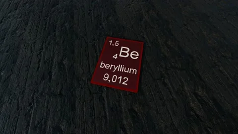 Element beryllium against the background of the beryllium solid Stock Footage 231577857