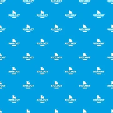 Element biology pattern vector seamless blue Illustrazione stock