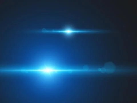 Element blue light with lens effect. イラスト素材