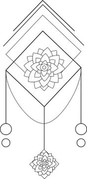 Element in boho style Stock Illustration