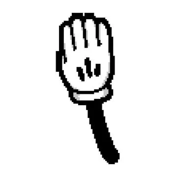 Element cartoon hand pixel art vector illustration Stock Illustration