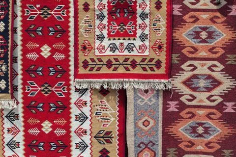 Element of the Caucasian kilim pattern Stock Photos