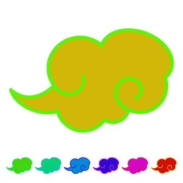 Element chinese cloud cartoon vector graphic Stock Illustration