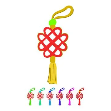 Element chinese lucky knot vector cartoon graphic Stock Illustration