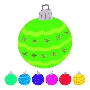 Element christmas ball vector cartoon graphic Stock Illustration