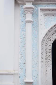 Element of classical architectural pattern old wall with column 写真素材