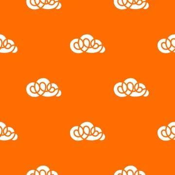 Element cloud pattern vector orange 스톡 일러스트