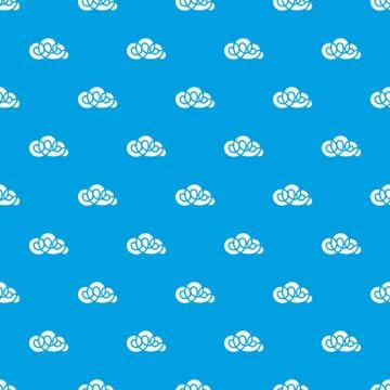 Element cloud pattern vector seamless blue Illustrazione stock