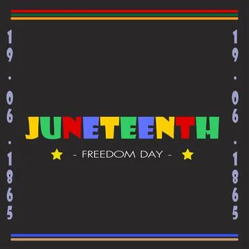 Element colorful for juneteenth; Stock Illustration
