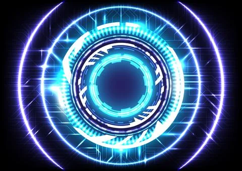 Element of computer data. Abstract hologram hi-tech background. Virtual reali Illustrazione stock