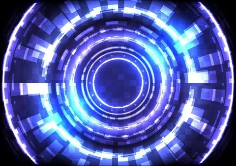 Element of computer data. Abstract hologram hi-tech background. Virtual reali Stock Illustration